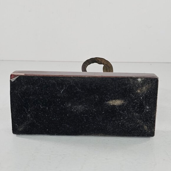 Vintage Brass Ram Ibex Goat Sculpture On Wooden Base - Picture 5 of 8